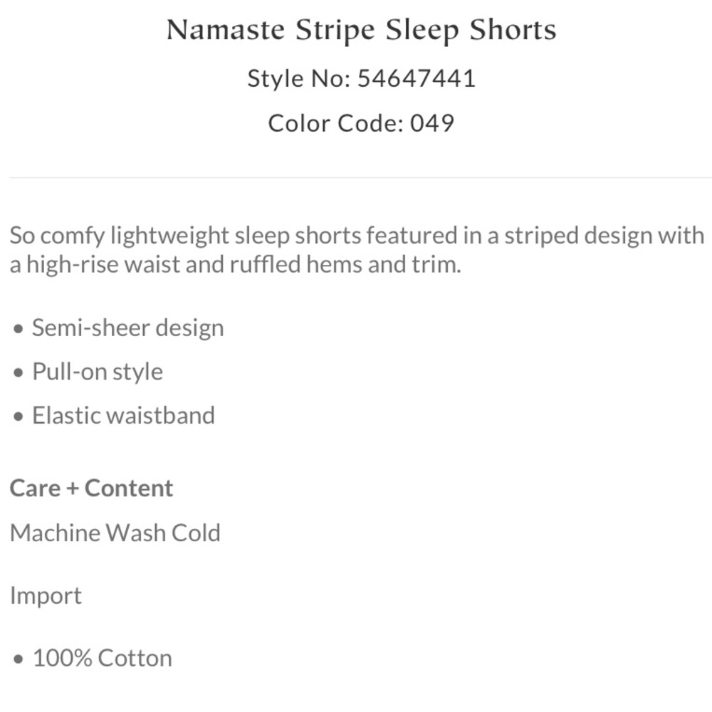 ⭐️HP NWT Free People Namaste Stripe Sleep Shorts - Picture 4 of 11